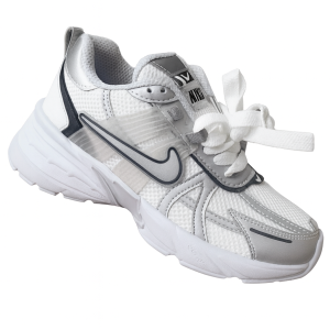 کفش کتونی اسپرت نایکی Nike V2K زنانه رنگ سفید نقره‌ای - مستر کوالیتی لیبل ویتنام